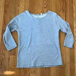 J Crew 3/4 sleeve terry sweatshirt